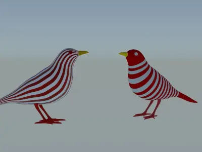 BIRD 3D model Turdus merula 3D model