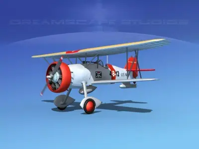 Curtiss F-11-C2 Goshawk V01 3D model