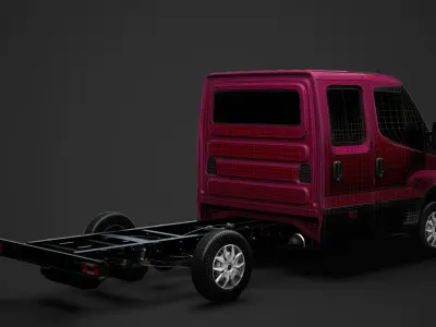 Iveco Daily Crew Cab L2 Chassis 2014 3D model