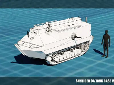 Shneider CA TANK BASE MESH  Low-poly 3D model