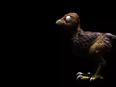 Dinosaur Chicken Low-poly 3D model