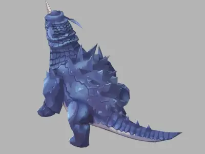 Dragon beast Low-poly 3D model