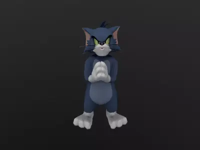 TOMC-001 Tom Cat Clapping Low-poly 3D model