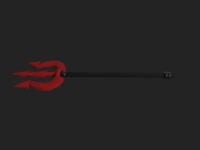 Devil Trident Low-poly 3D model