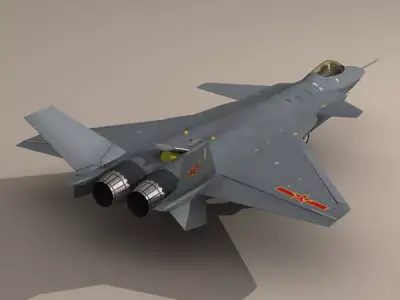 Chengdu fighter J-20 3D model