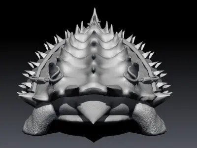 Tortashidze high poly model creature with spikes 3D model