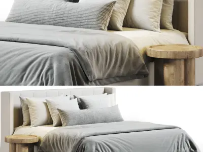 West Elm Shelter Bed 3D model