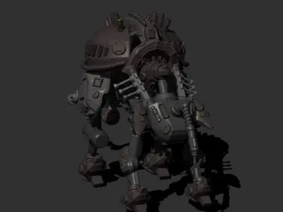 Sfi-fi robot bizon 3D model purchase