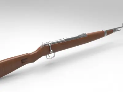 Karabiner 98k gun Low-poly 3D model