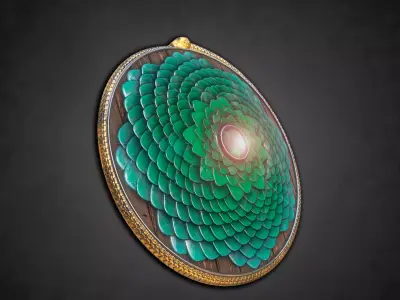 Cobra Shield - Game Asset - PBR Low-poly 3D model