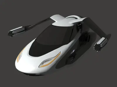 TF-X Flying car Air vehicle Cars of the future 3D model