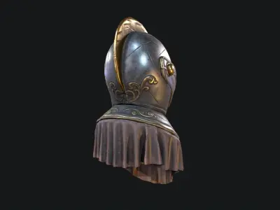 Medieval Helmet 2 Low-poly 3D model