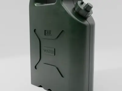 Military Jerry Can Low-poly 3D model