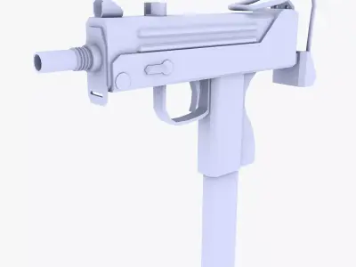Mac 11 Submachine Gun Low-poly 3D model