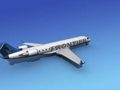 Bombardier CRJ700 Frontier Airlines 3D model