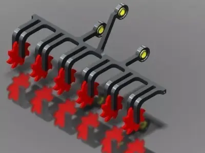 Spring cultivator Free 3D model