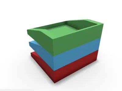 Paper Trays SHC Quick Office LM Low-poly 3D model