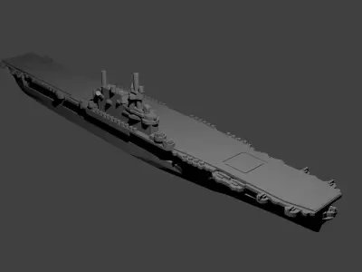 US Yorktown Class Aircraft Carrier 3D print model