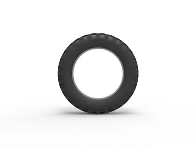 Military tire 13 Scale 1 to 25 3D print model