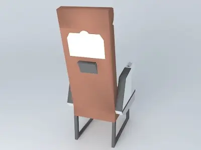 l airplane seat with backrest and armrest Free 3D model