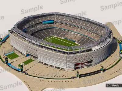 MetLife Stadium - New Jersey USA Low-poly 3D model