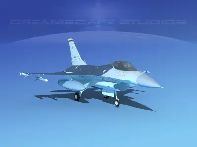 Gen Dyn F-16A Falcon Singapore 3D model