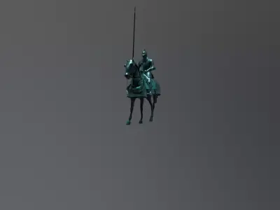 Armored War Mount Set Low-poly 3D model