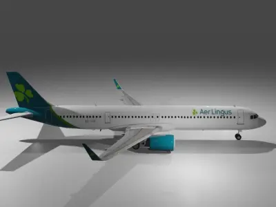 Aer Lingus a321neo 3D Model Low-poly 3D model