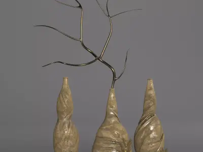 Decorative old vases Free 3D model