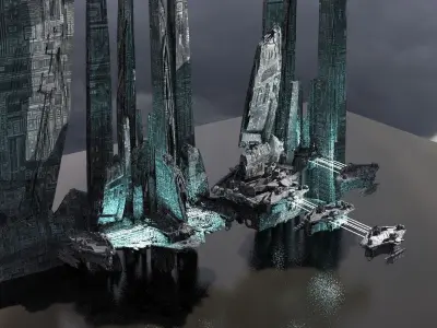 Halo Forerunner Grand structures 2 3D model