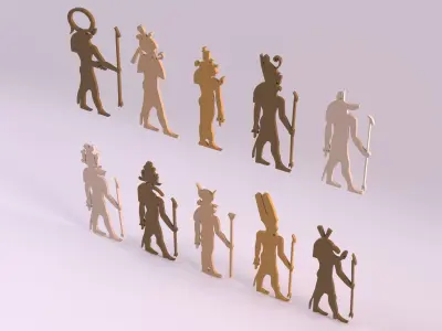 Egyptian Symbols - 023 Low-poly 3D model