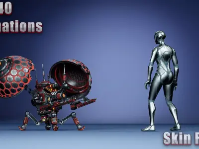 Sci-fi Drone 02 Low-poly 3D model