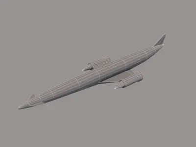 Skylon Space Plane Low-poly 3D model