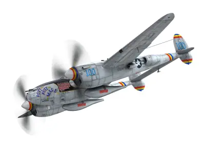 Lockheed P-38 Lightning - Put Put Maru 3D model