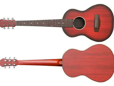 Classical Guitar Part 1 Low-poly 3D model