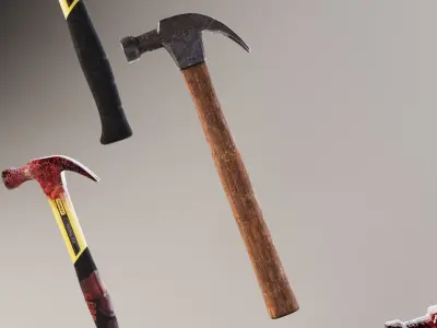 Hammer Weapon Collection Low-poly 3D model