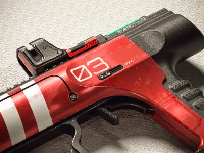 Sci-fi Beam SMG PBR Low-poly 3D model