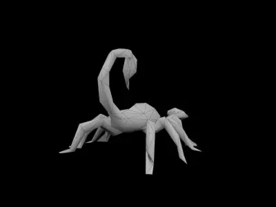 Low Poly Scorpion origami Low-poly 3D model