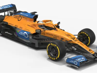 McLaren F1 MCL35 Formula 1 Season 2020 Livery Update 3D model
