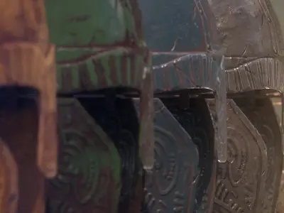 Viking Helmet Low-poly 3D model