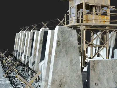 Military Pos Low-poly 3D model