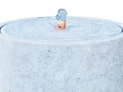 Evita Concrete Fountain 3D model