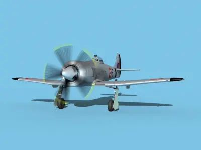 Hawker Tempest MKII FAF 3D model
