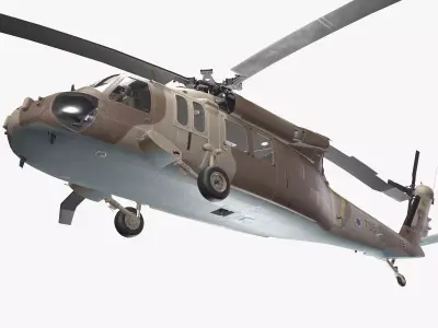  UH-60 Israel Complex Animation Low-poly 3D model