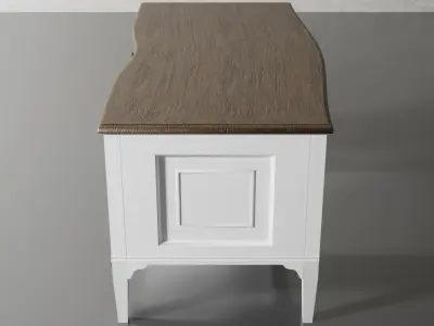 Transitional 5-drawer writting desk 3D model Free 3D model