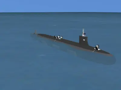Virginia Class SSGN 805 USS Tang 3D model
