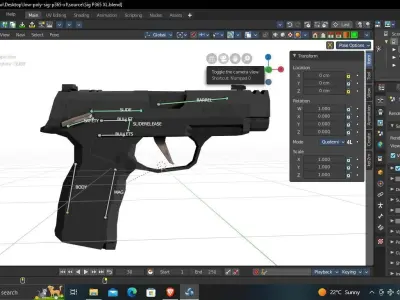 Low-Poly Sig P365 XL Low-poly 3D model