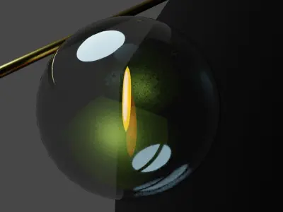 Classic Look Glass Pendant Light 3D model