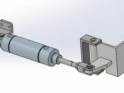 Cylinder restraining mechanism 3D model