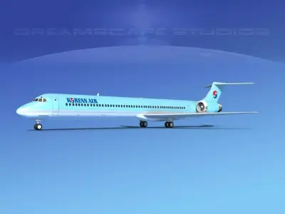 McDonnell Douglas MD83 Korean Air 3D model